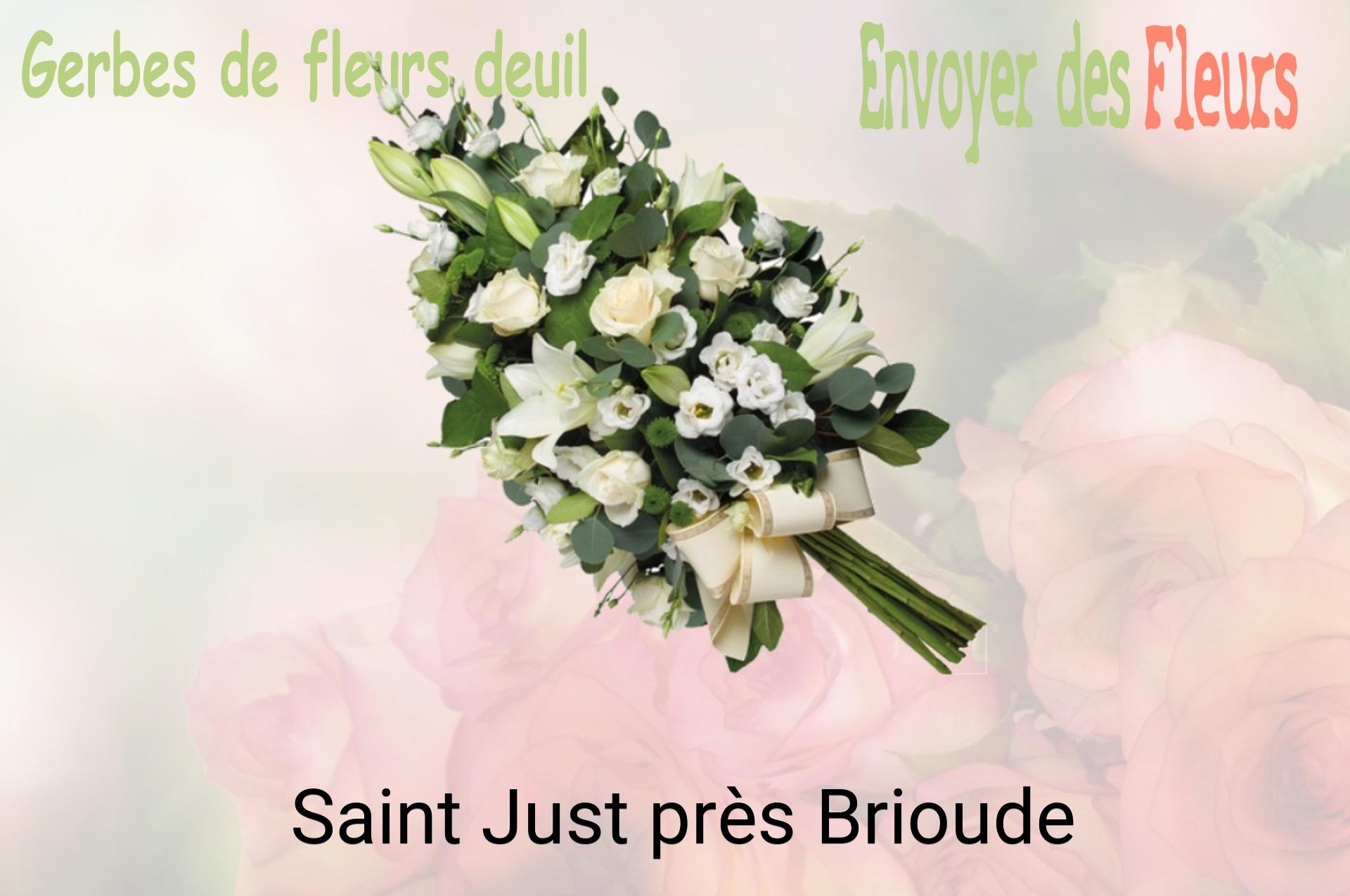 Gerbe de fleurs de deuil livrée à Saint-Just-près-Brioude